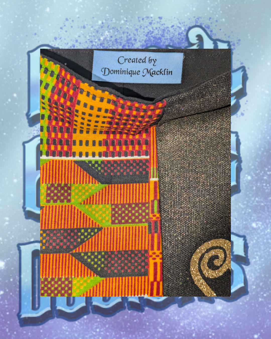 Canvas and Kente Cloth Sankofa Crossbody Bag - Image 3