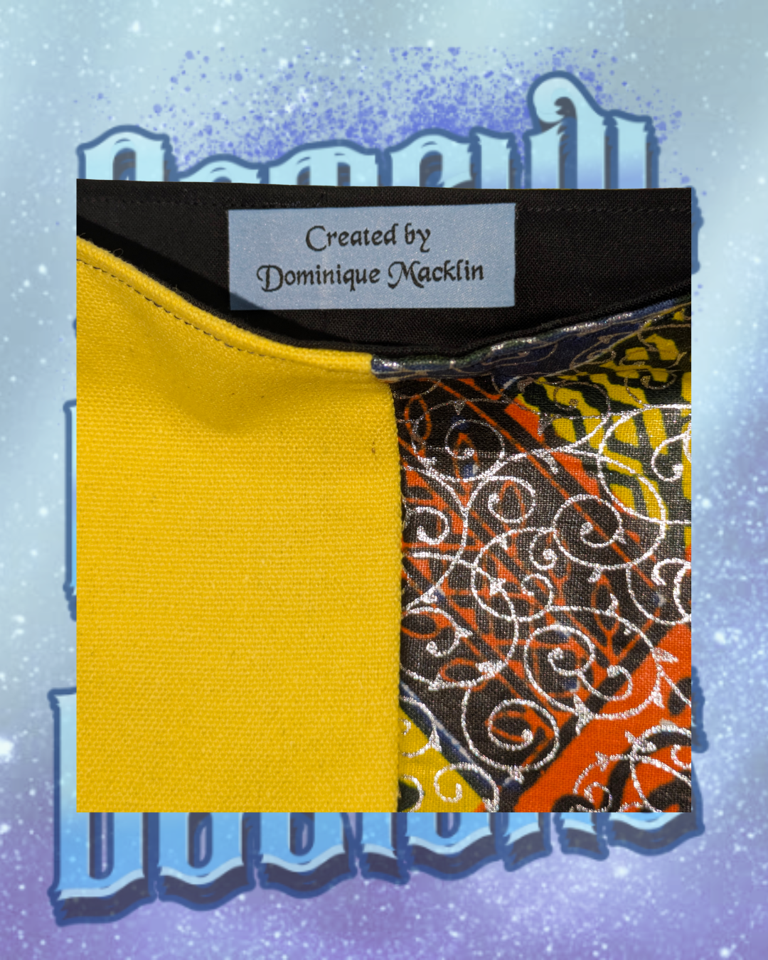 Canvas and Wax Print Crossbody Bag - Image 3