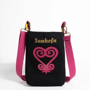 Sankofa Kente Print Crossbody Bag
