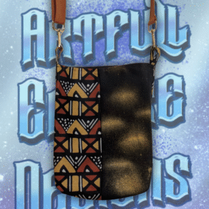 Canvas and Mud Cloth Crossbody Bag